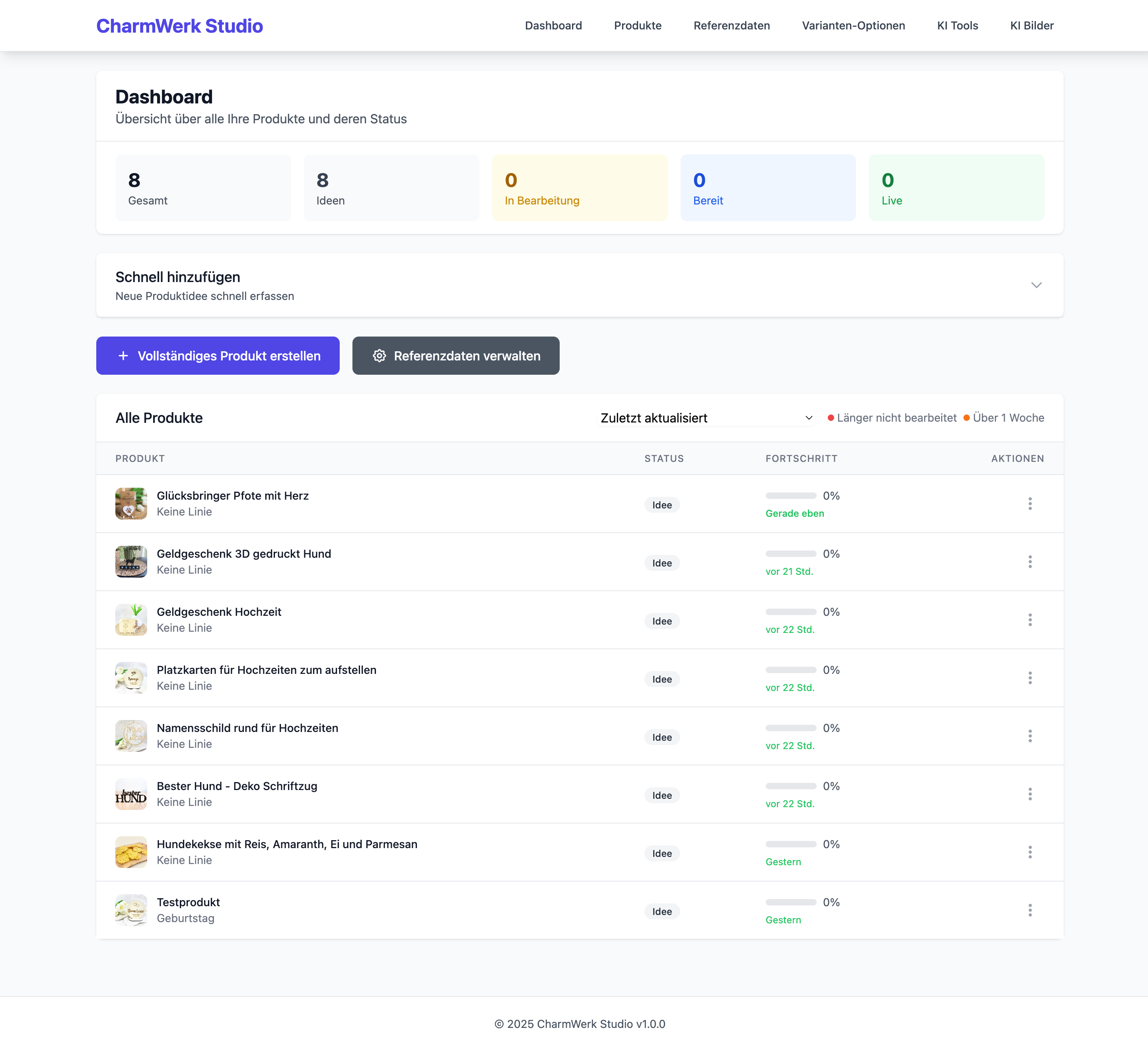 Charmwerk Studio Dashboard